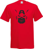 CAPTAIN AMERICA FULL FACE GIFT COTTON T SHIRT  streetwear  funny t shirts
