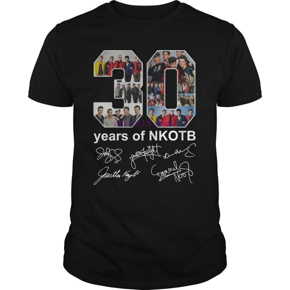 GILDAN 2019 brand men shirt 30 years of NKOTB signatures shirt